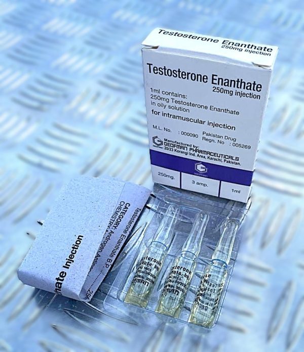 Geofman Pharmaceuticals Testosterone Enanthate 250 (Box of 3 Amps)